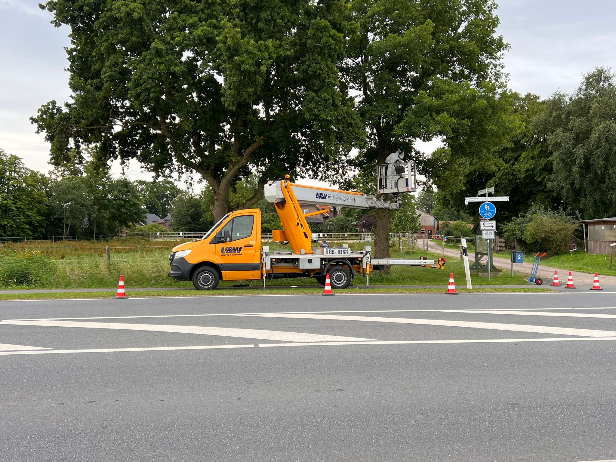 Hebebühne im Einsatz